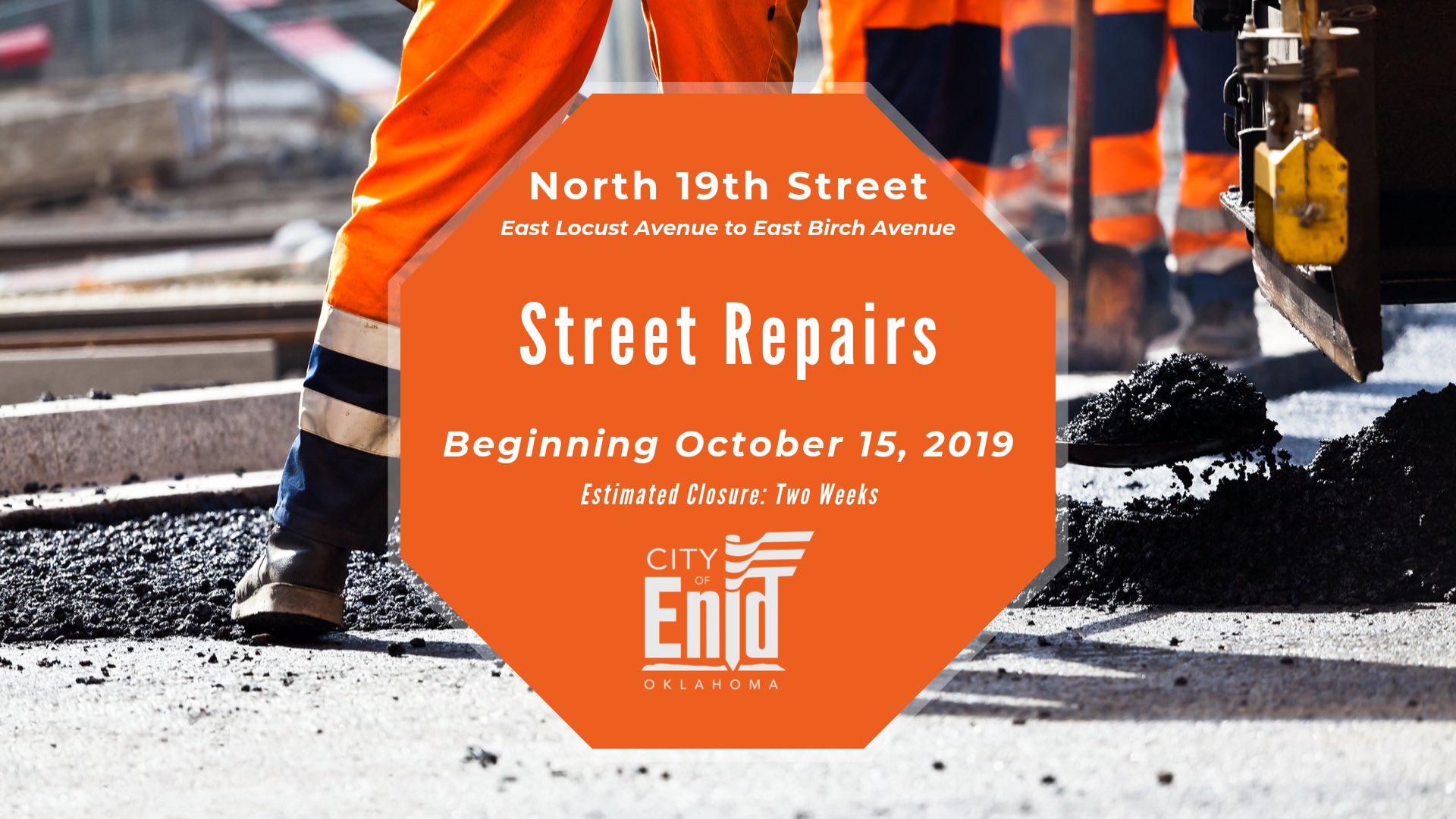 City of Enid, OK on Twitter "STREET REPAIR North 19th Street between