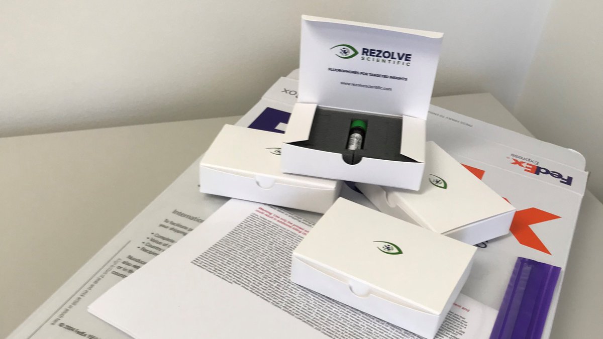 Another set of IraZolve-Mito heading for the USA!  Even after all these years, we're still excited about our #Fluorophores for #Microscopy being used in world-leading research.  #CellularResearch #CancerResearch