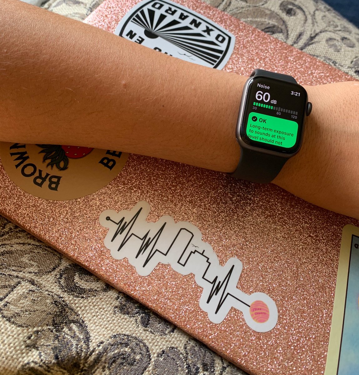 Check out this new app on Apple Watch! I can use this app to measure the sound levels (dB) in the classroom!! All of my D/HH teacher friends are super excited about this feature -backgroundnoise-