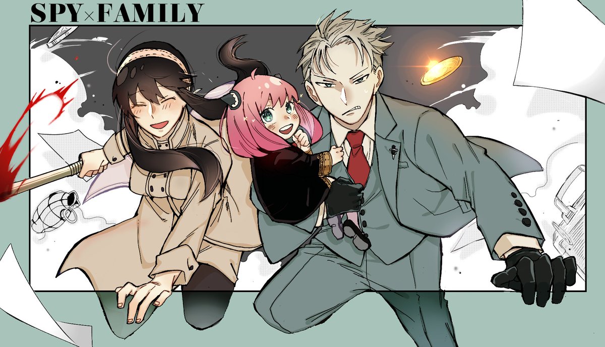 アーニャ(SPY×FAMILY) ,黄昏|ロイド・フォージャー(SPY×FAMILY) ,ヨル・フォージャー(SPY×FAMILY) 「#SPY_FAMILY
家族で乗り越えるミッション!

この家族なら何があっても」|狼のイラスト