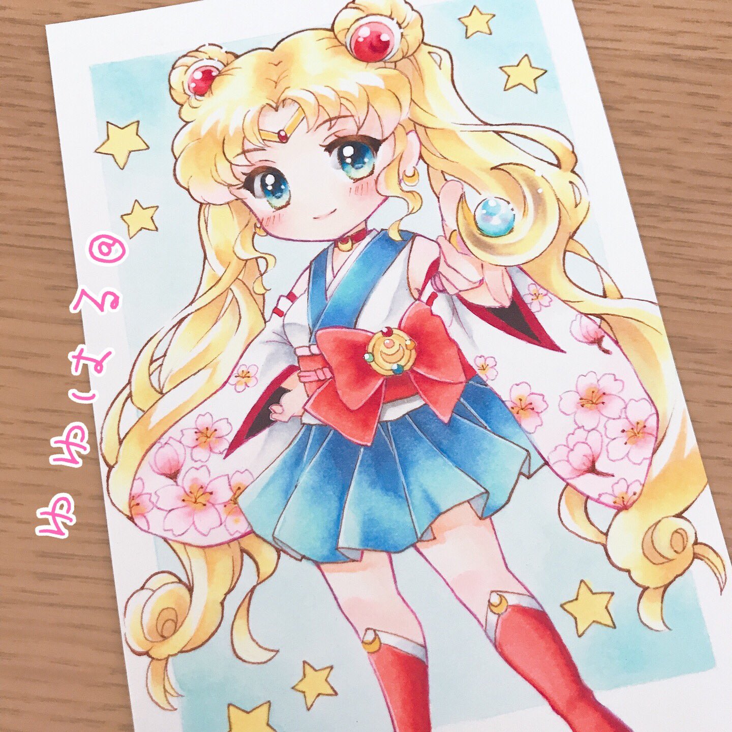 手描きイラスト　専用 手描きイラスト セーラームーン☆さくらんぼ様御専用☆