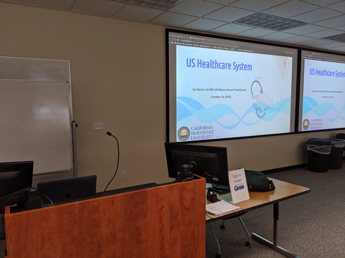 Honored to present in California Northstate University medical school today on US healthcare system