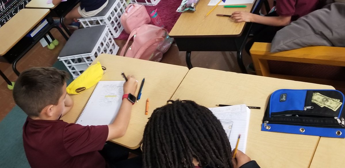 MarieSoby's tweet photo. Club day at TBK8! Crafty Journal time. Learning the art of how writing and sketching our thoughts on paper can be so beneficial and soothing to our minds. @TurnerBartelsK8 https://t.co/OySlgQFlAV