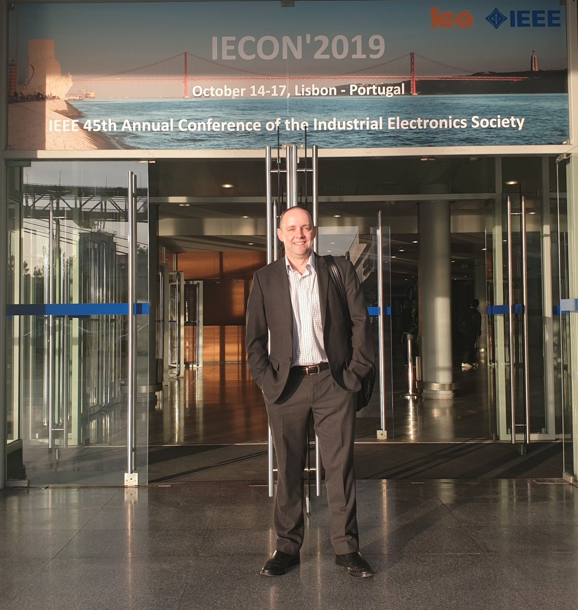 gladwin_dan's tweet photo. Excited for the start of #IECON2019 in Lisbon! My researchers have prepared five excellent papers to present. @TUoSEEE @UoS_CREESA https://t.co/c5KRgX2xGZ