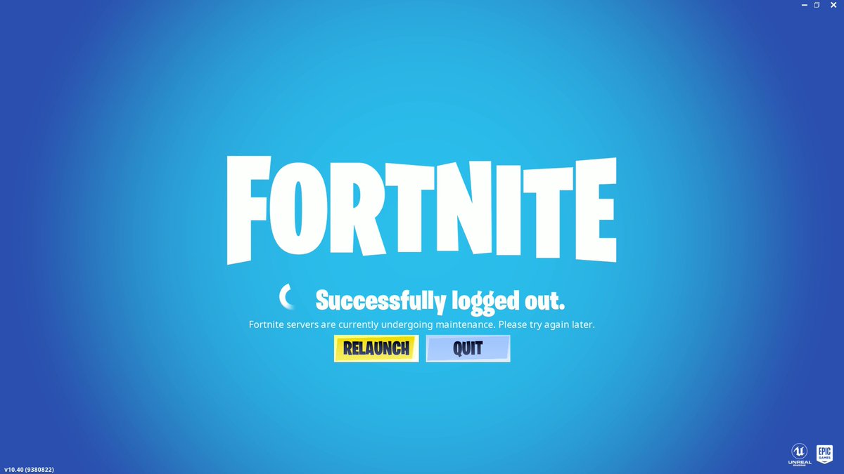 CGGamingUK's tweet photo. It's happening! Chapter 2 - Season 1! Servers are now offline!!! #fortnitechapter2 #fortniteblackout #endtheblackout #blackoutended https://t.co/SQsjBGGshR