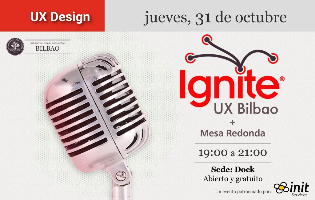Después del parón veraniego volvemos con nuestro evento más querido: Ignite UX Bilbao. 
El jueves 31 de octubre tendremos una tarde de cervezas, diseño y, sobre todo, muy buen rollo en el Dock . Y como de costumbre... ¡Te estaremos esperando!
meetup.com/es-ES/IDF-Bilb…
