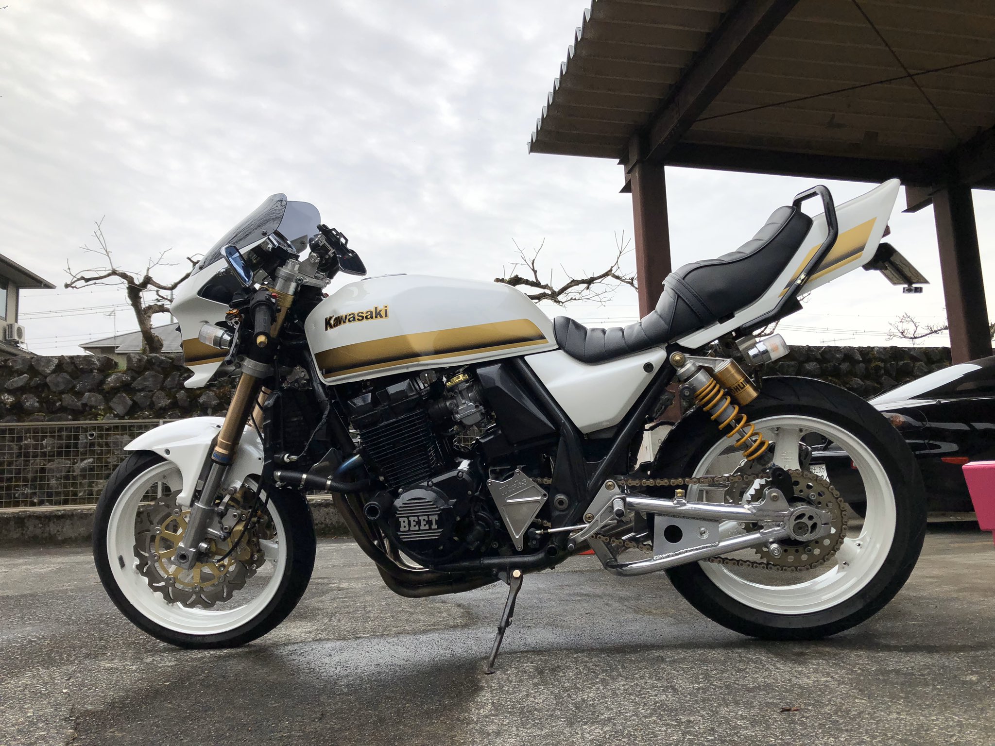 ZRX400 ポン付け ZXR400足回り 倒立フォーク 17インチ化