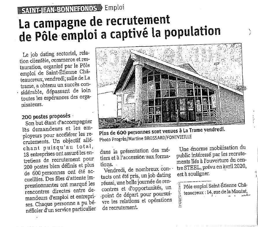 #poleemploi#jodating#relationsclientèle#softskill#
Réussite pour le job dating du 11 octobre, opportunités, dynamisme , réussites