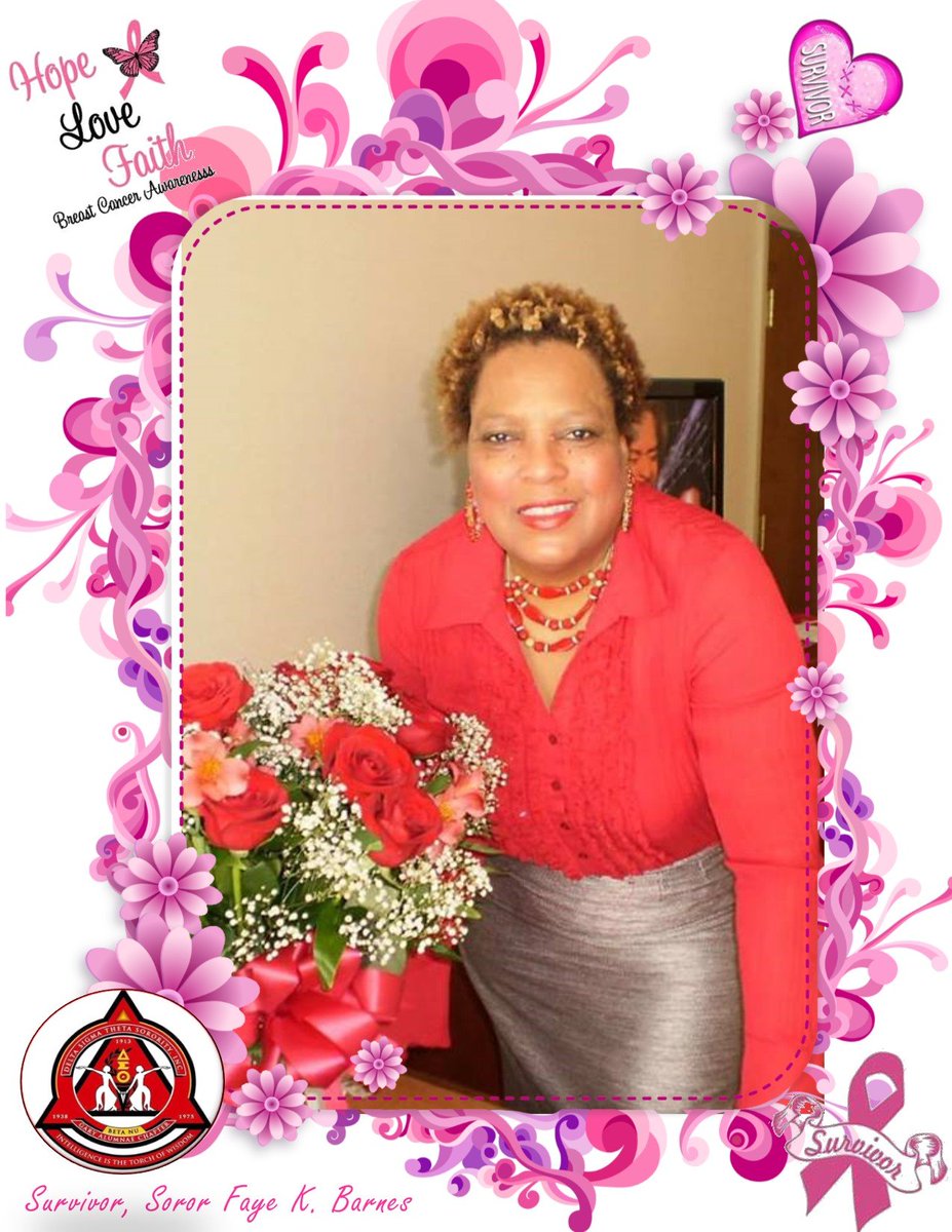 GACDeltas's tweet photo. Gary Alumnae Chapter is proud to support breast cancer awareness in October. We celebrate our GAC members & survivors.
Survivor, Soror Faye K. Barnes, 2 years ago diagnose and now living cancer-free!
#Survivor
#DeltasGoPink
#Hope
#Fight
#VIPink https://t.co/AAdhU4jjlq