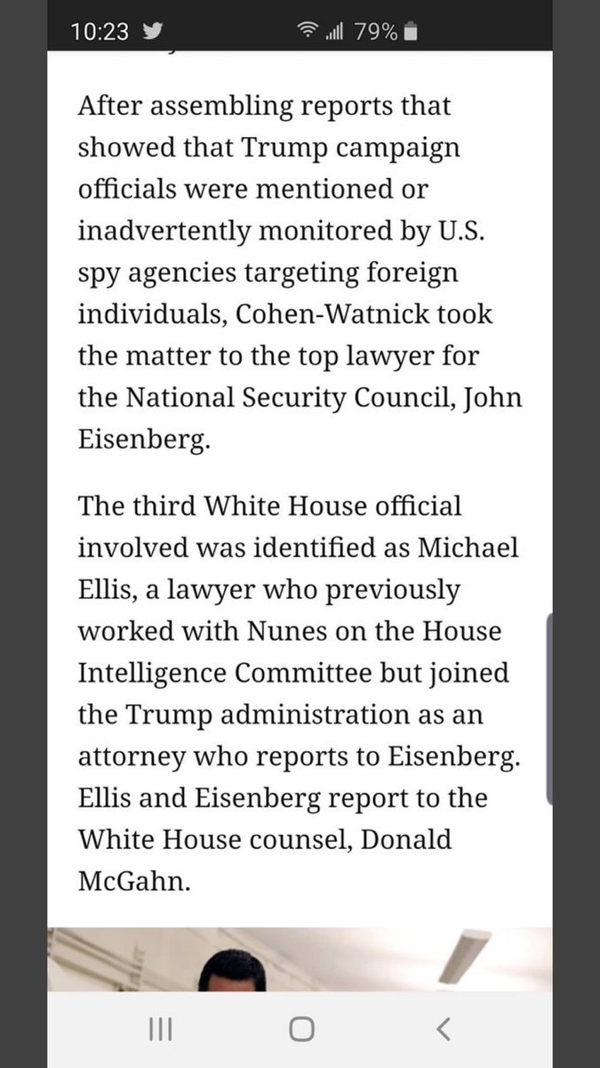 DavKat43's tweet photo. @ememwilson123 @emptywheel Eisenberg is the corrupt NSC top lawyer/Trump stooge. https://t.co/CIjyYKKsKQ