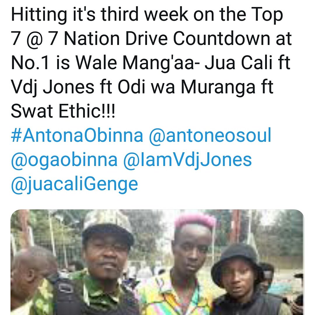 juacaliGenge's tweet photo. Wale Mang'aa!!!! The baddest song on the streets!!! π₯π₯π₯π₯π₯π₯π£π£π£π£π£π£ @vdj_jones @odi_wa_muranga @swat_mtoto_wa_eunice @ogaobinna @antoneosoul π£π£π£π£π£π£π£π₯π₯π₯π₯π₯π₯π₯ #walemangaa #genge #gengetone https://t.co/jv3A3o28Kj