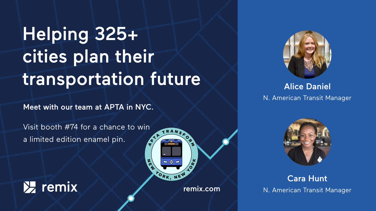 remix's tweet image. Good morning #APTAtransform19! Have you seen our limited edition @MTA bus enamel pins? Check them out below 👇🏽 and swing by booth #74 to win yours today! 🚍 #PublicTransitForAll #publictransit