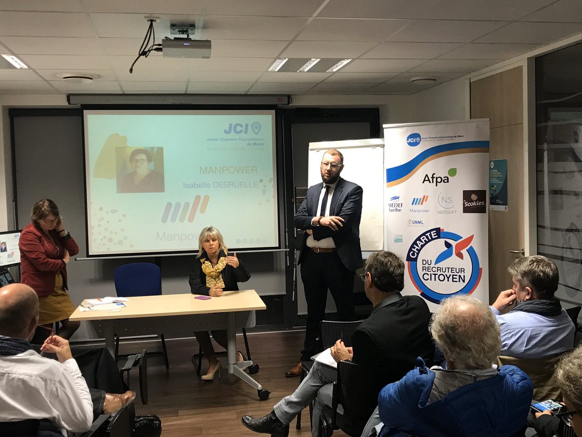 Très heureux d’être intervenu hier à #LeMans auprès de la <a href="/JCELEMANS/">JCE LE MANS</a> sur le thème de l’insertion des jeunes, un enjeu central de notre société, afin de lutter contre l’assignation à résidence !