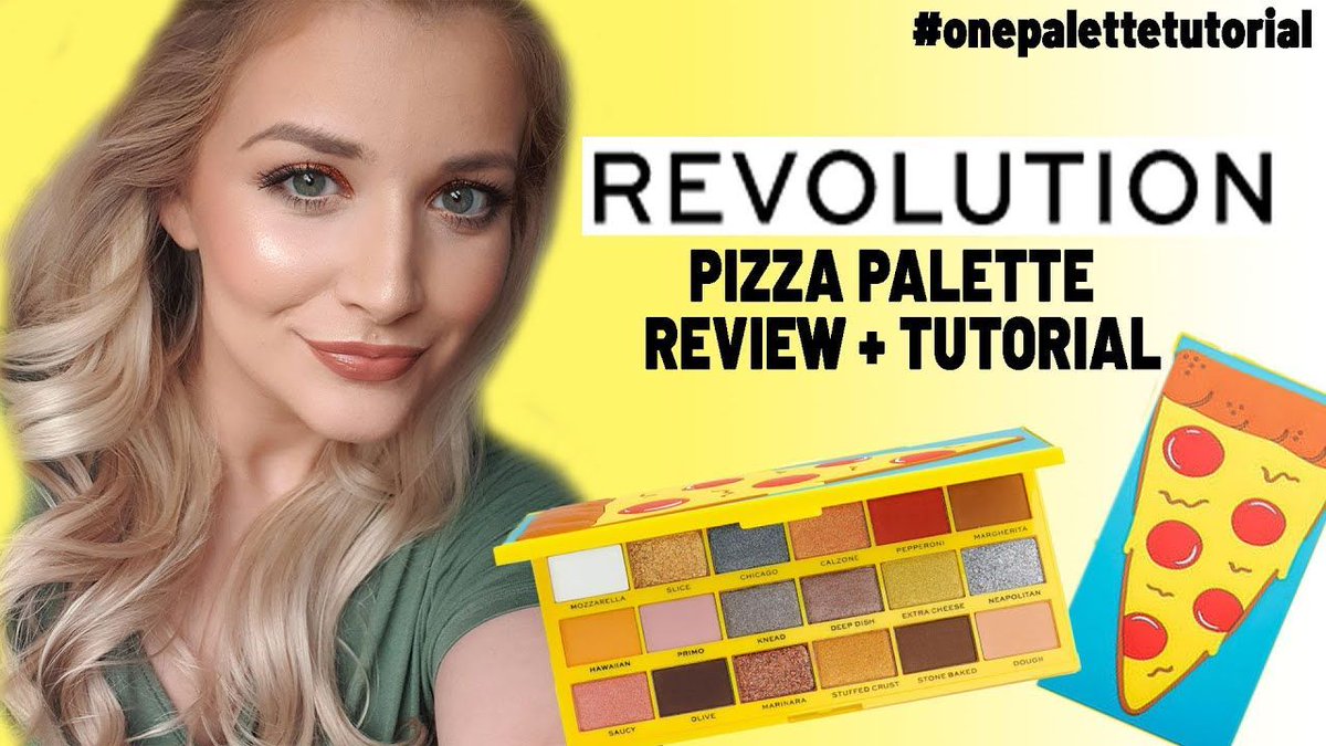 LuceStephenson's tweet photo. NEW!!! We are back with another #OnePaletteTutorial and are putting the I Heart Revolution Tasty Pizza Palette to the test! I was absolutely gobsmacked by this palette and it's only £10! 

@MakeupRVLTN Tasty Pizza Palette Review + Demo - https://t.co/FT6gXDMybS https://t.co/tqy4h36iLN