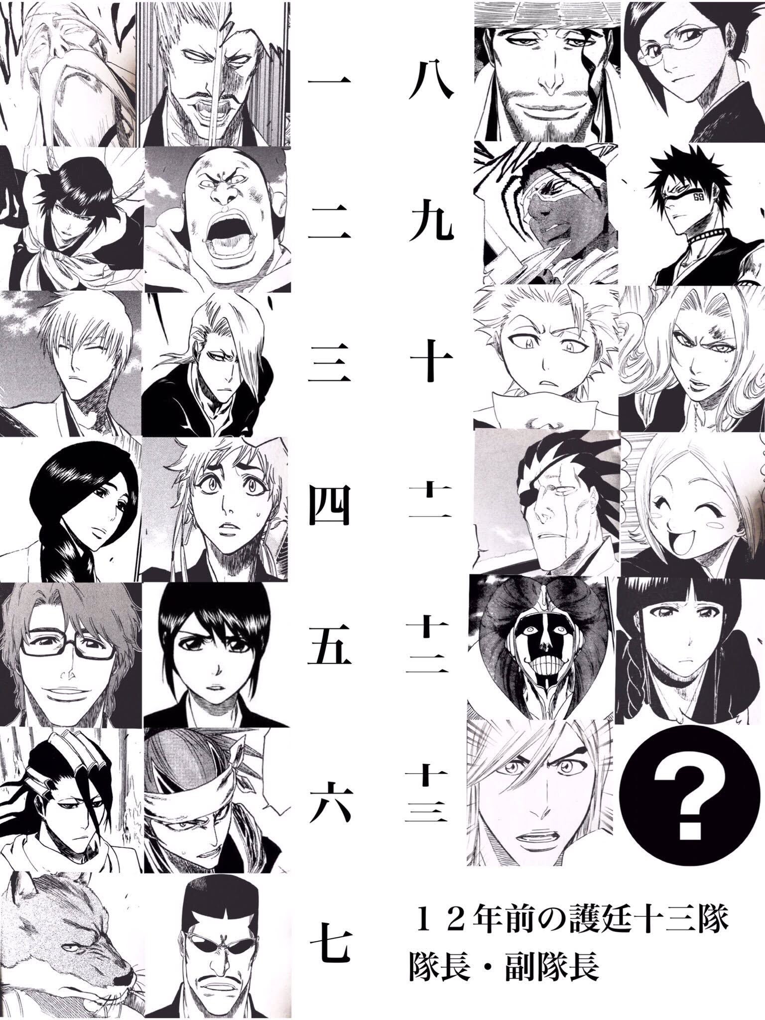 Ao على تويتر Bleach 歴代護廷十三隊 時代の移り変わりってすごく壮観でカッコイイものがある 初代護廷十三隊とかのメンバーも知りたいな T Co Huyc3xten3 تويتر
