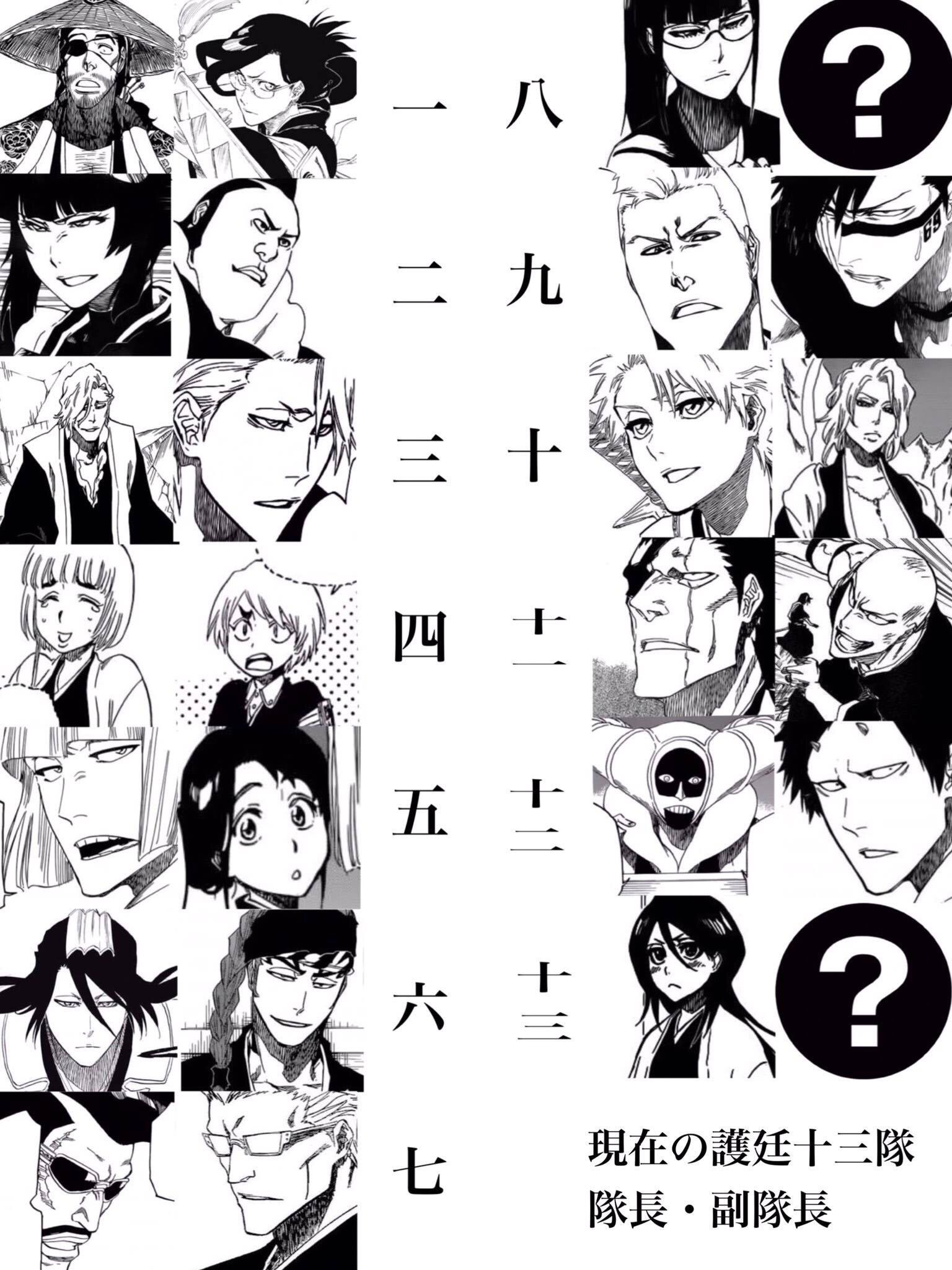 Ao على تويتر Bleach 歴代護廷十三隊 時代の移り変わりってすごく壮観でカッコイイものがある 初代護廷十三隊とかのメンバーも知りたいな T Co Huyc3xten3 تويتر