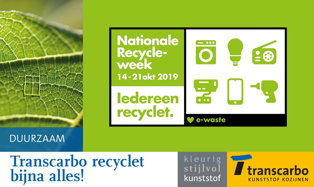 Deze week is het de Nationale Recycleweek. Transcarbo recyclet bijna alles. Doe jij ook mee? Samen kunnen we zorgen voor verduurzaming.
#HeelHollandrecyclet, #duurzaam, #doemee