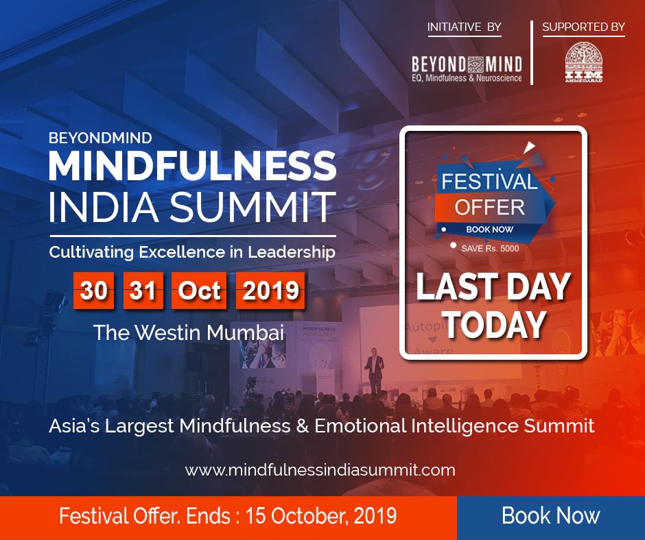 MindfulIndiaNow's tweet image. Learn more about Authentic Leadership at Mindfulness India Summit - 2019. Last Day today on Festival Offer. Register Now: mindfulnessindiasummit.com/registration/ #mindfulnessindiasummit #mindfulnessindia #beyondmindlearning #neuroscience #leadership @mbehl1 @shalinibehl @Beyondmindnow