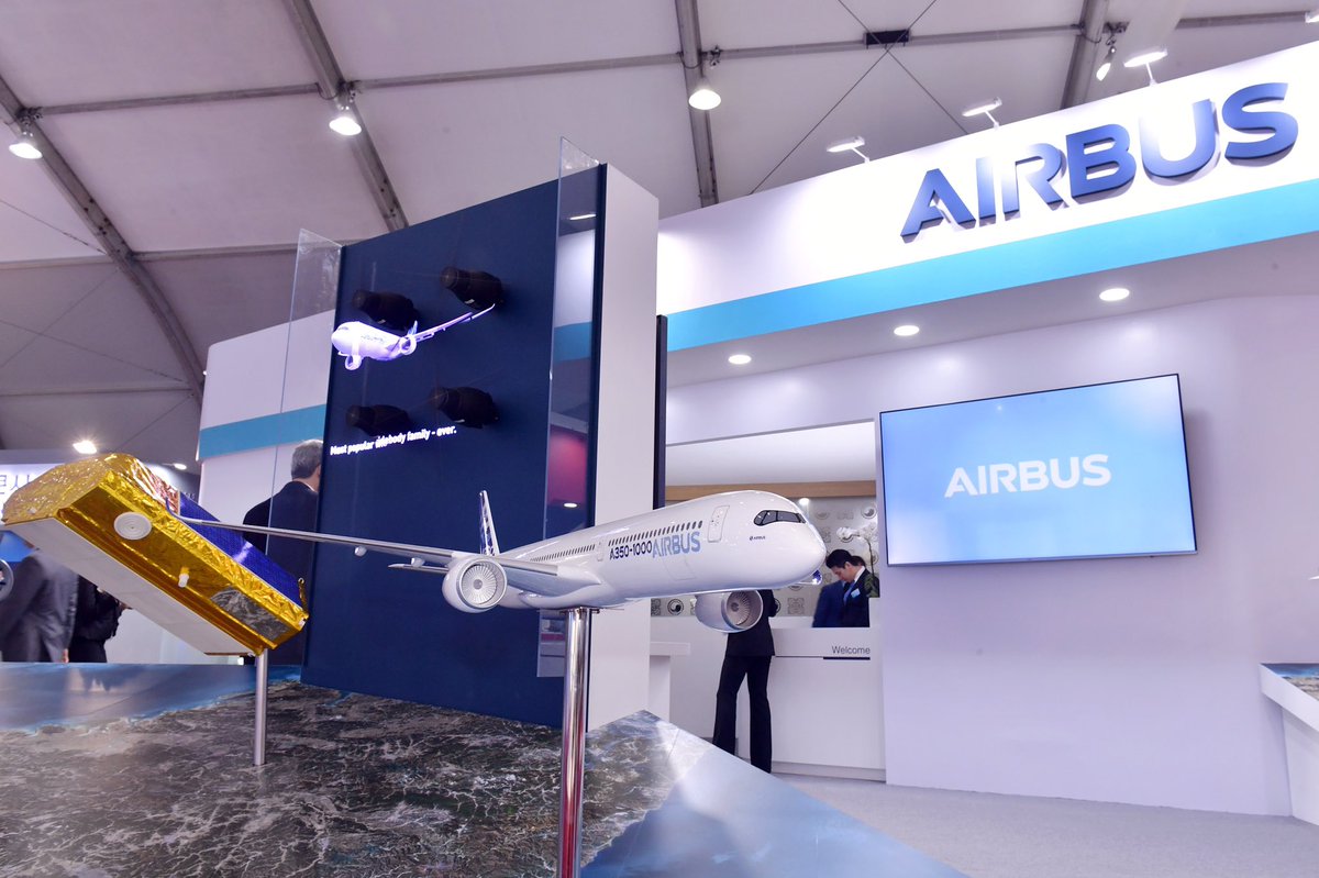 The #A350 is the perfect solution for long-haul flights. Leveraging latest technologies encompassed in the #AirspaceByAirbus cabin 💺, the A350 offers world-class comfort in the quietest cabin 🔇 in its category. Find out more at #SeoulADEX. #LongRangeLeader #WeMakeItFly