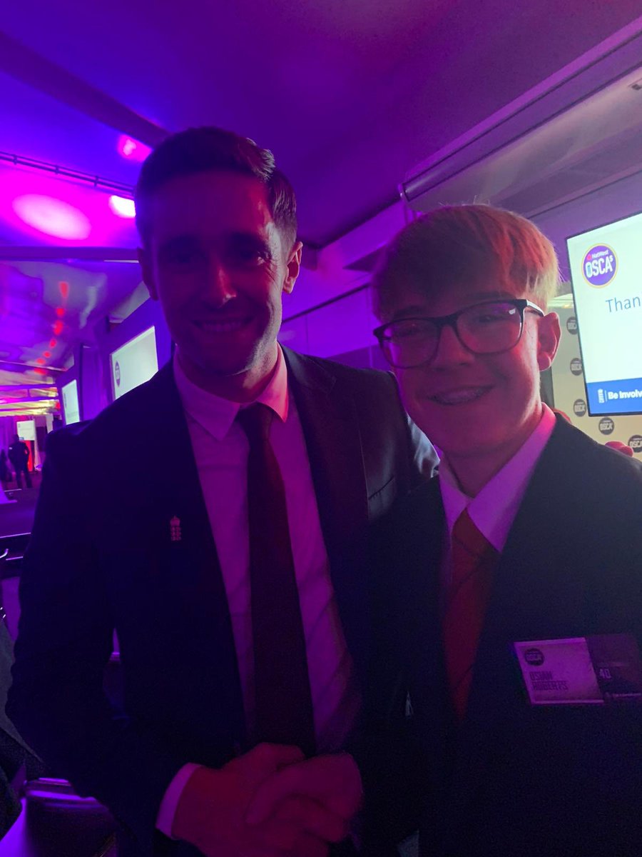 Osian roberts with Chris woakes #NatWestOSCAs yesterday