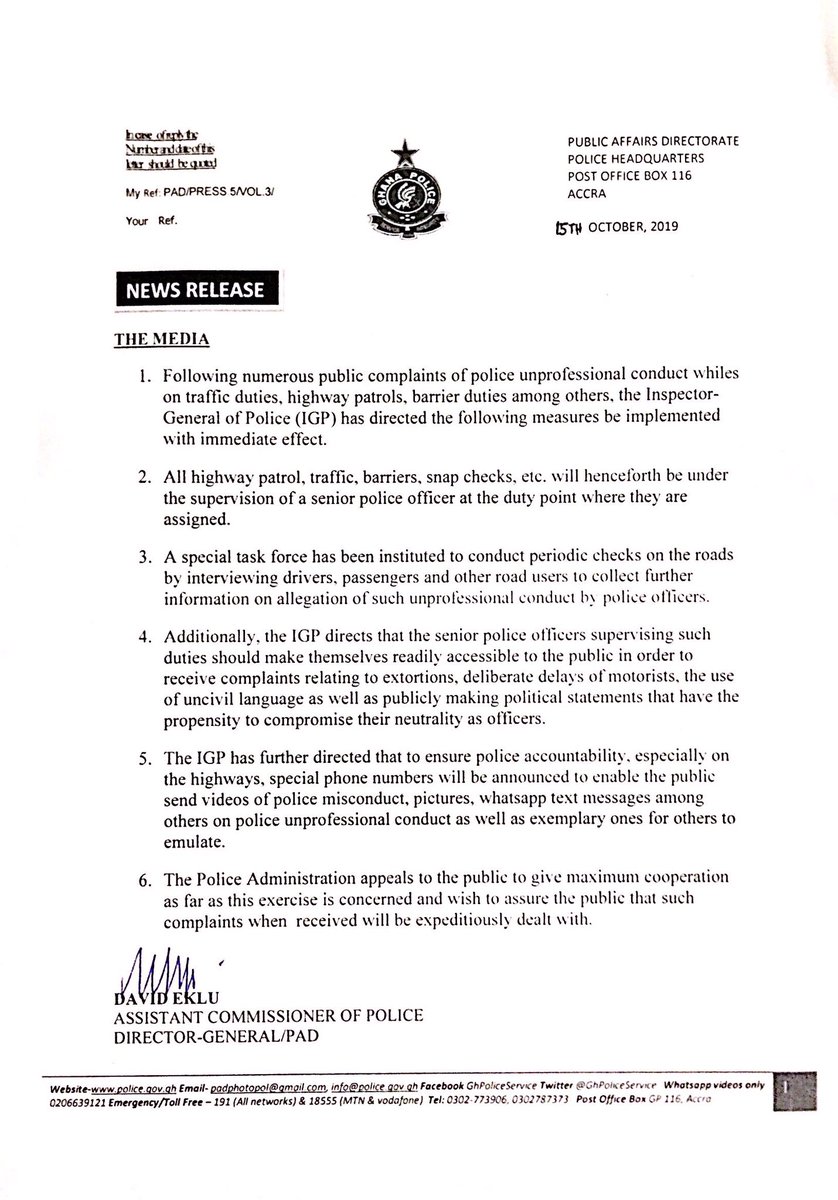 EmpowermentTv's tweet photo. #NewsRelease from the @GhPoliceService https://t.co/UJ87MEoOxj