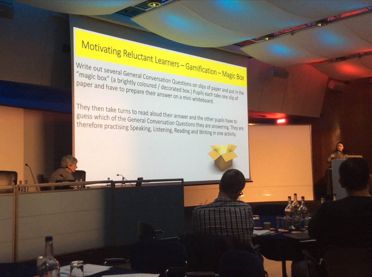 CristaHazell's tweet photo. #magicbox speaking, reading skills as well as listening too shared by @sliddlemfl @MFLConf #mfltwitterati #mflconf2019 #activatinglearners #nopassivelanguagelessons @ALL4language https://t.co/kuh9ythpZy