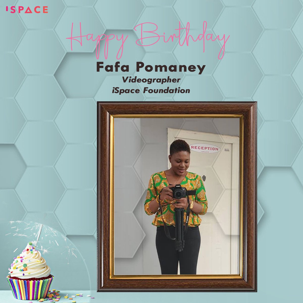 iSpaceGh's tweet photo. Happy Birthday to our awesome Team Videographer, @fafapomaney

Thanks for your Charisma &amp; capturing wonderful memories for us 🙂🙂

#Celebration #Videography #contentQueen #Photography #ispaceStories https://t.co/sEBHWKKo9E