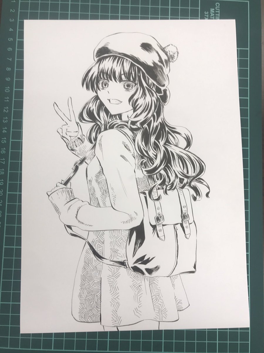 今日は生徒さんのスクリーントーンの解説と、自分はオリジナル絵の制作を行ってました。
来週はこの絵にスクリーントーン貼ります♪
#横浜ベイアートスクール 