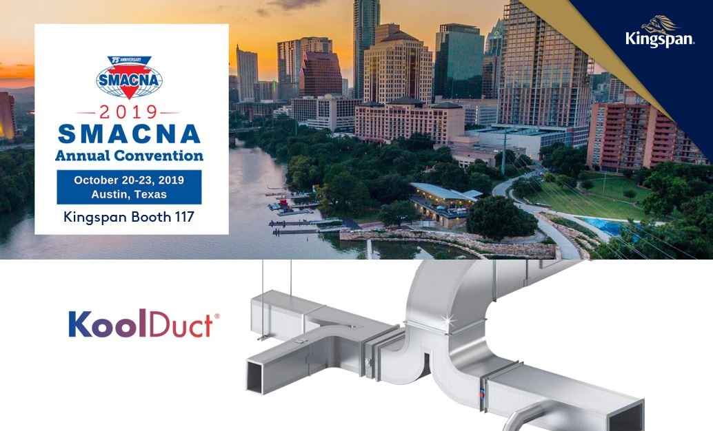 KingspanIns_US's tweet image. In less than a week we'll be at the 2019 #SMACNA Annual Convention in Austin, TX featuring our innovative Kingspan #KoolDuct System. Visit us at booth 117! #HVAC #Ductwork
