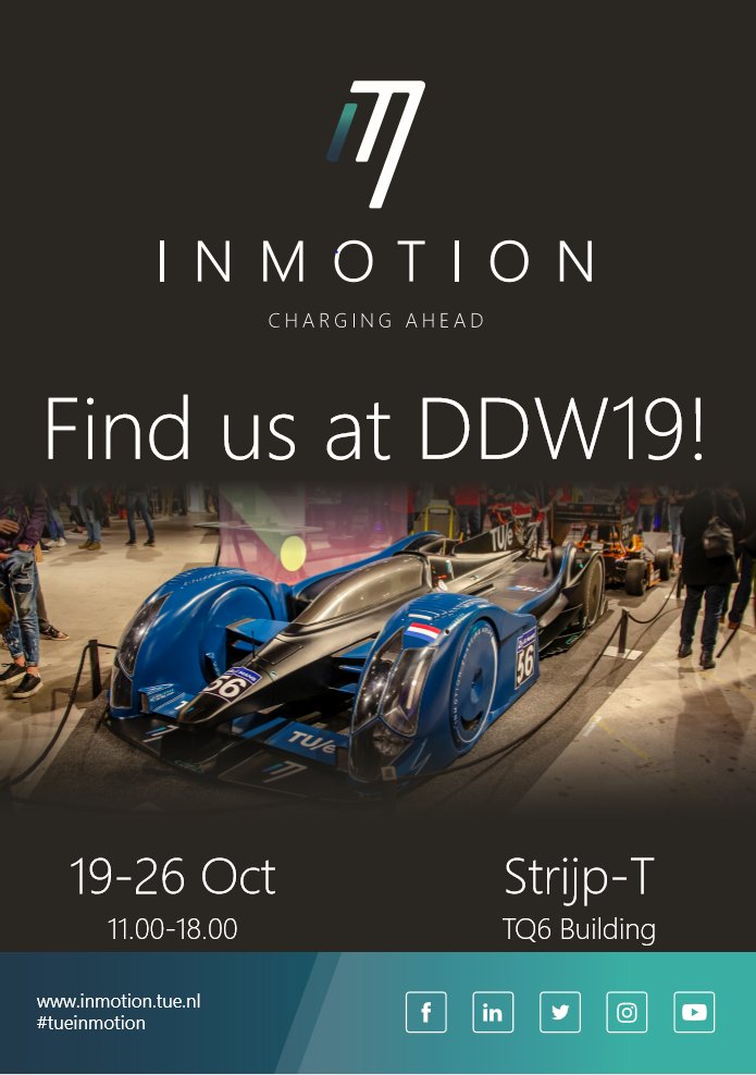 The Dutch Design Week will start this saturday! We will be at Strijp-T in the TQ6 building and would like to welcome you all for a visit! #ChargingAhead #DDW19