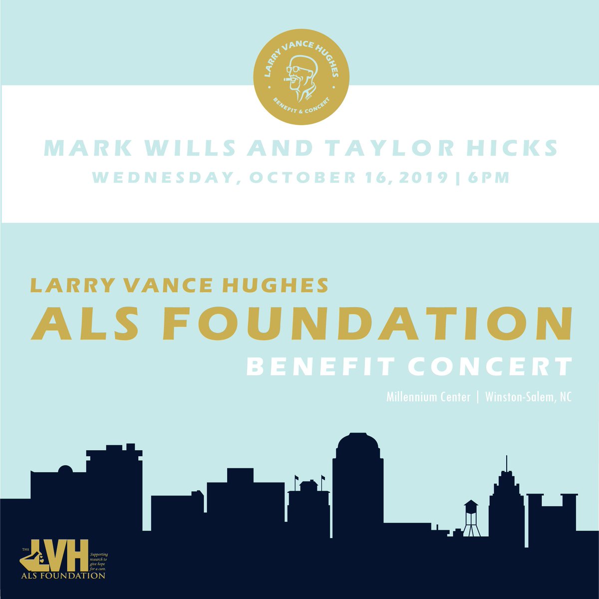 hope4alsinfo's tweet photo. Thank you LVH Benefit TITLE Sponsor, Brett &amp; Wendy Hoge! ❤

October 16th, 2019 with @MarkWillsMusic &amp; @TaylorHicks at @TheMillenniumC in @WinstonSalemNC. #CUTonight

Help us, help @dukealsclinic find a cure! #EndALS

Ticket &amp; Sponsorship opportunities @ https://t.co/6GZqzG9cEO https://t.co/FNchCX0aBN