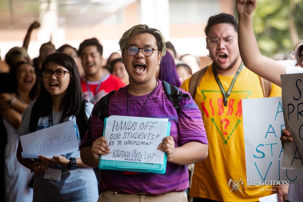 TheGUIDON's tweet photo. IN PHOTOS: Students, staff, and professors from the Loyola Schools protested in light of the sexual misconduct allegations against members of the faculty and the administration’s supposed lack of accountability. 

https://t.co/XtcKymTjoP

Photos by Jim Dasal and Alexis Wang https://t.co/k67D238Vpn