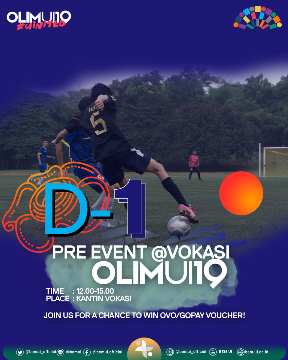 [BESOK OLIM KE VOKASI]

Halo, UI!

Masih dalam rangka menyambut Olimpiade UI 2019 yang sebentar lagi tiba, besok akan ada Pre-event kedua di Kantin Vokasi, lho! Yuk datang dan ikuti keseruannya! Kami tunggu kedatanganmu esok!

#OLIMUI2019