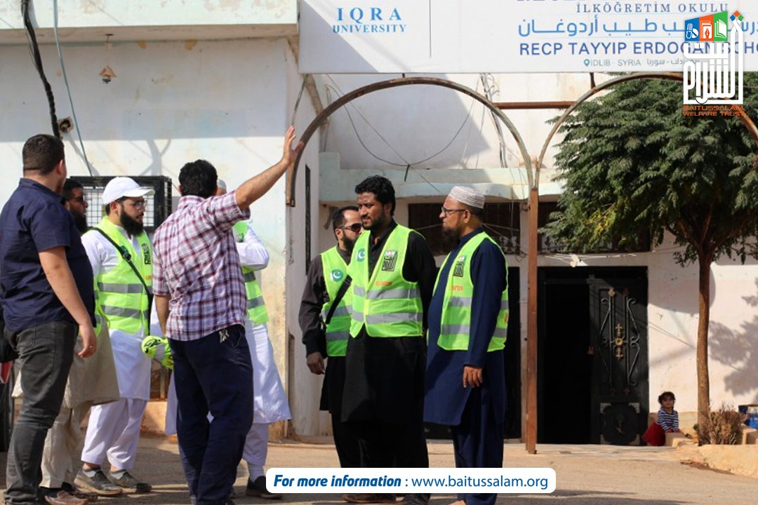 Baitussalam_Org's tweet image. Baitussalam delegation on a visit to Recep Tayyip Erdogan School for Syrian Refugees.
Partner: @DiyanetVakfi 
.
.
.
#RebuildSyria #SupportSyrianChildren #HelpSyria
#education #watersupply #foodbank #shelter #medicalaid #syria
#ambulancesrvice #syrianrefugees #breadplant