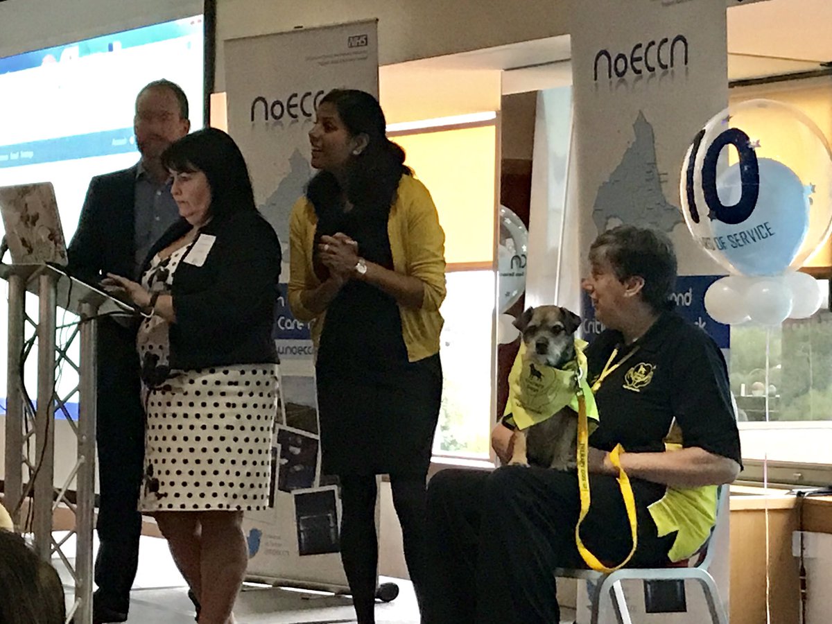 NoECCN's tweet photo. #noeccn19 Meet ‘Bella’ the ICU therapy dog 🐶 Thank you  Pam &amp; Dave @therapydogsnationwide https://t.co/k5lkcjYuIo