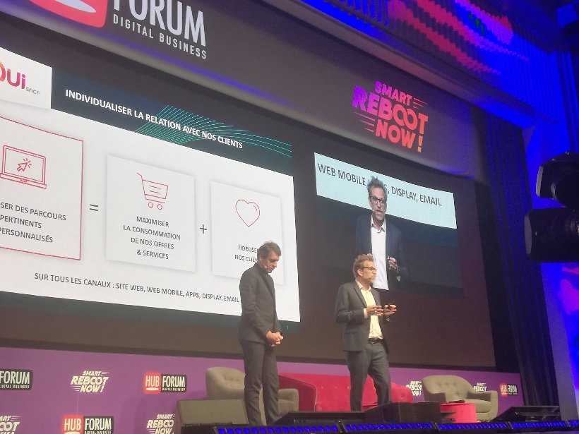 [#HUBFORUM] 
<a href="/Bbouffart/">Bouffart</a> : "L’#IA de <a href="/kameleoonrocks/">Kameleoon</a> nous permet de classifier chaque visiteur selon son intérêt pour l'un des 13 services complémentaires qu'on peut lui proposer en fin de parcours et de ne lui mettre en avant que les 3 offres les plus pertinentes à son besoin".