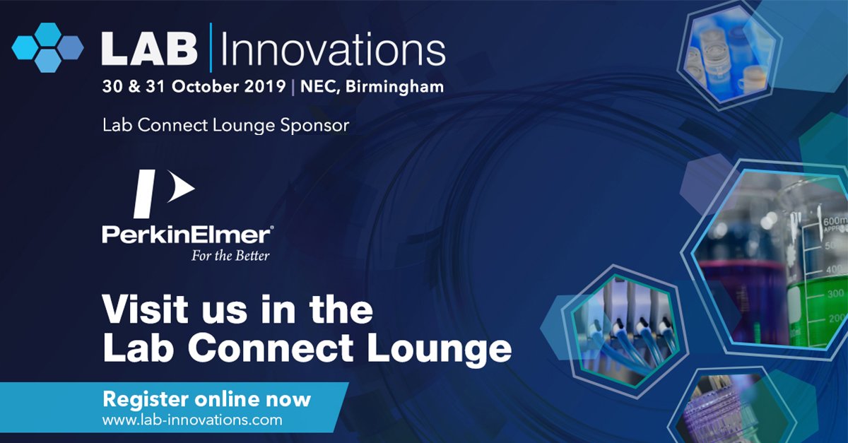 PKI_Events's tweet photo. Only 2 weeks until Lab Innovations 2019 where @PerkinElmer look forward to presenting at the Insights &amp; Innovation Theatre. Come and speak to us throughout the event in the Lab Connect lounge.

 #labinnovations #perkinelmer https://t.co/K3QR5lSFuM