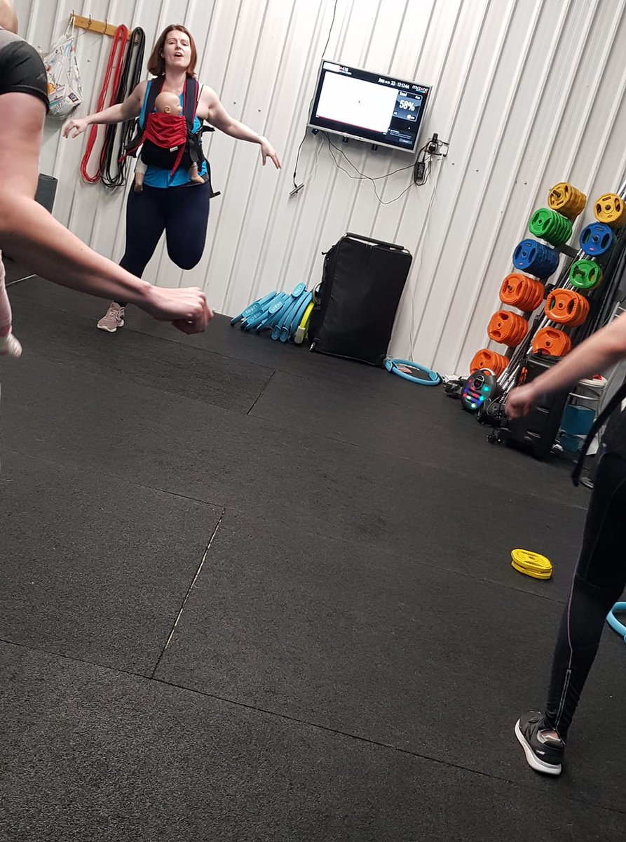 We are loving #mummyandme sessions. Its lovely to see all of the little ones faces when we start dancing. Plus its combining two of Sam's passions... #babywearing and #exercise ❤🥰