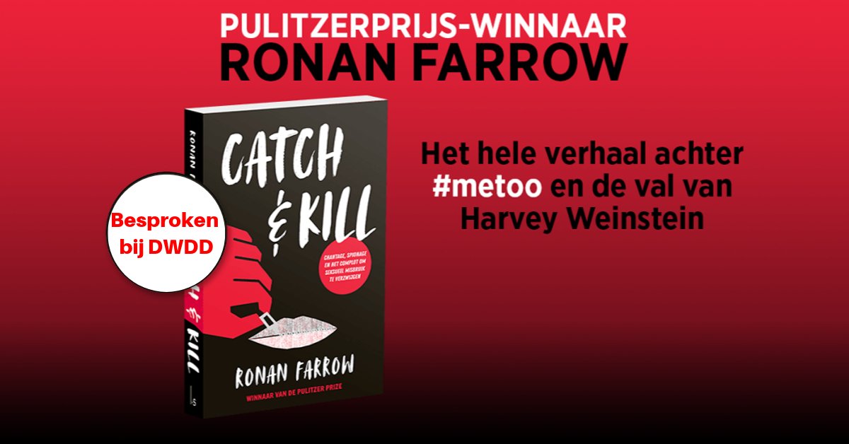 Gisteren besproken bij DWDD, vandaag een interview in de Volkskrant en vanavond bij Nieuwsuur. Vandaag is de officiële release datum van het boek wereldwijd.  Lees hier het interview in de Volkskrant:
lnkd.in/g_97JfE 

#catchandkill #ronanfarrow #meetoo