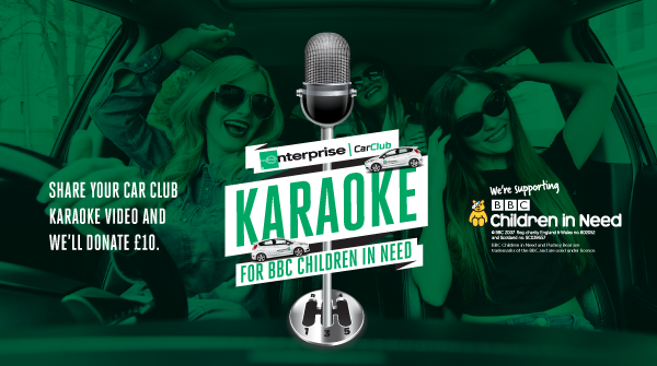 EnterpriseCarC's tweet photo. Grab your microphones &amp; practise your air guitar because it’s time to sing up with Enterprise Car Club Karaoke! Film a 20 second video rocking out to a song and we’ll donate up to £10 to BBC Children in Need. @BBCCiN #ERACteampudsey

Find out more here: https://t.co/ZmnNPam02H https://t.co/DNgARY3Wzl