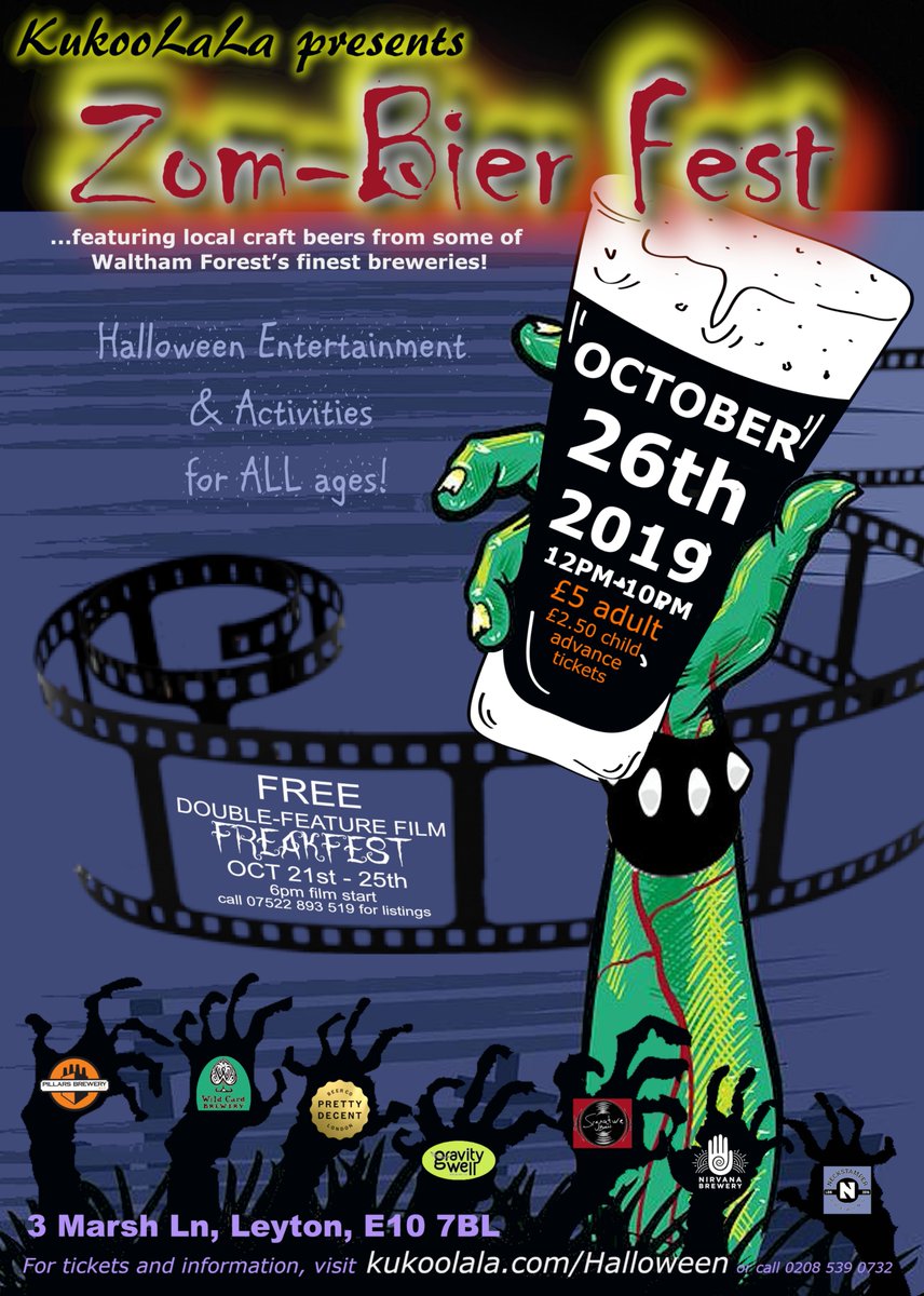 We're taking our beers to Leyton's Zom-bier Fest on October 26th, get more info and tickets here: kukoolala.com/halloween/