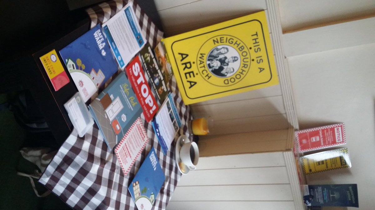 Set up in Barnards Restaurant in <a href="/DenmeadPC/">DenmeadPC</a> for this month's drop in session #crime #prevention #policing #community