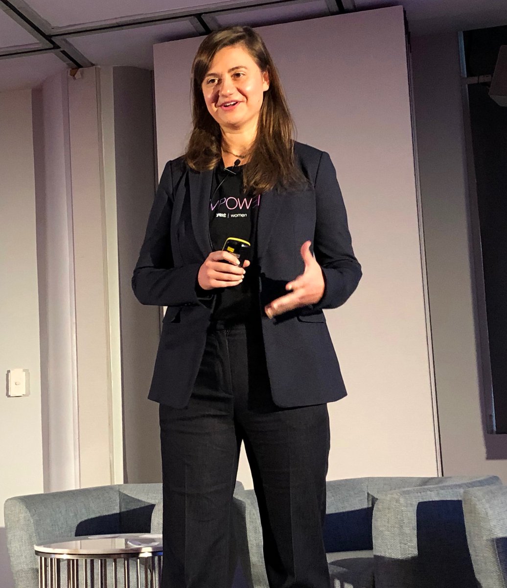 Siinda's tweet photo. Local Search Summit Jane Vorkunova, HR Director of @yext discusses Diversity and the changing face of the industry.
There are five programs at Yext supporting diversity. Jane takes us through the history of Yext and their Empowerment Program.
#Yext #LocalSearchSummit #SIINDA https://t.co/0ADEGcfVG4