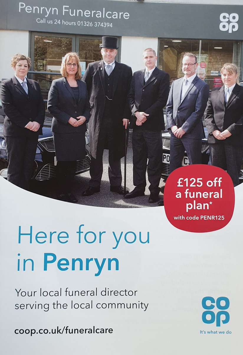 cornishborn_62's tweet photo. Come & see us in Penryn to discuss a funeral plan, it'll be the best decision you make. #itswhatwedo @CoopFuneralcare #coopcommitment https://t.co/as9P72LjyP