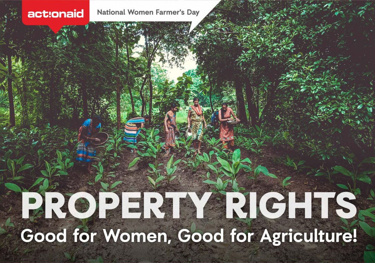 #WomensShare #NationalWomenfarmersday #equalityInProperty #Womenfarmers 
Protect and promote Land rights of Women farmers @ActionAidIndia @nren_dra @sndeep @dipalisharma02