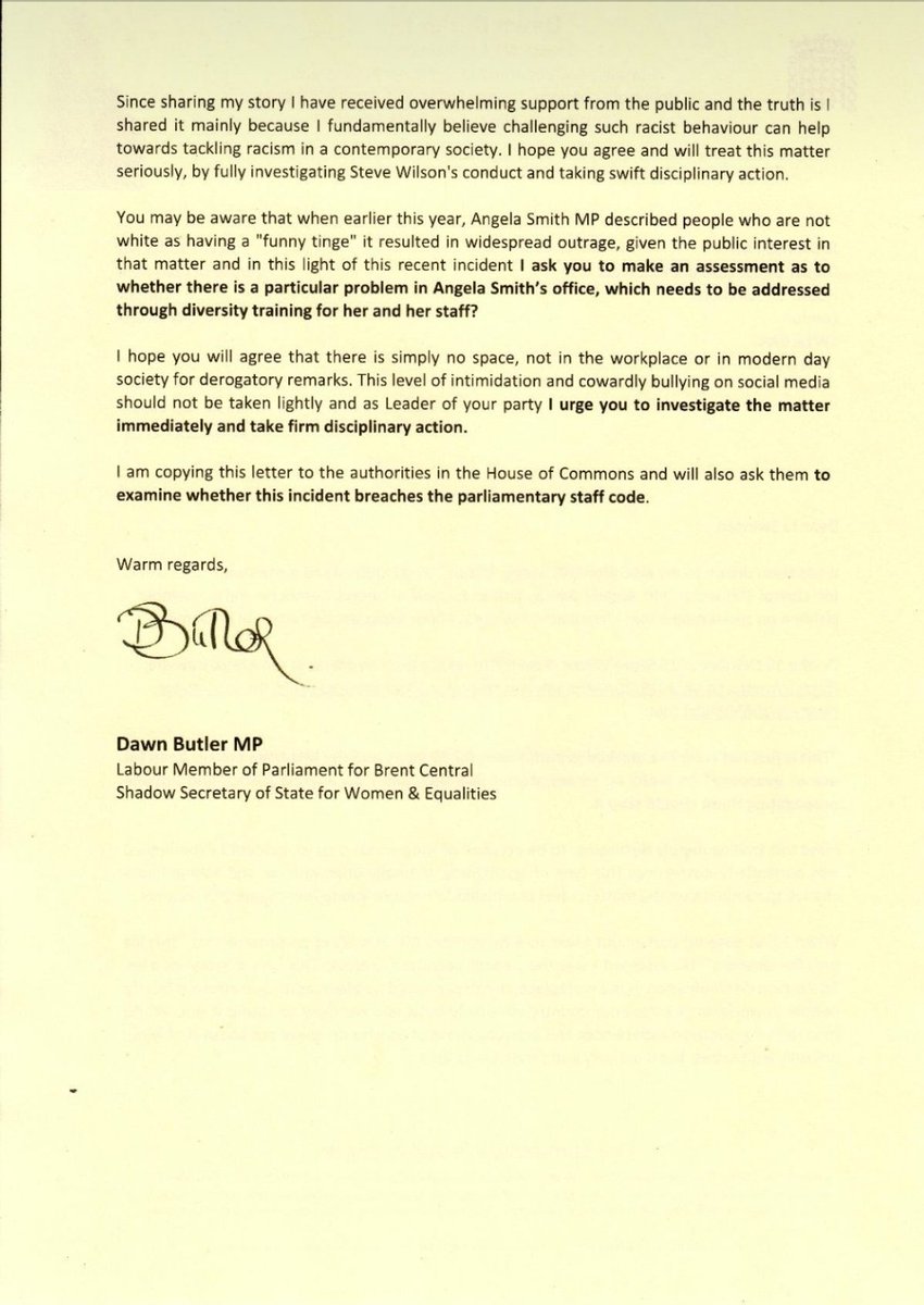 DawnButlerBrent's tweet image. Dear @joswinson please find below my letter emailed to you yesterday. I hope you will take seriously the racist trope, trolling and gaslighting by a @LibDems member. Especially as he works for his wife, a Lib Dem MP, who referred to people like me as having"funny tinge".@UKLabour