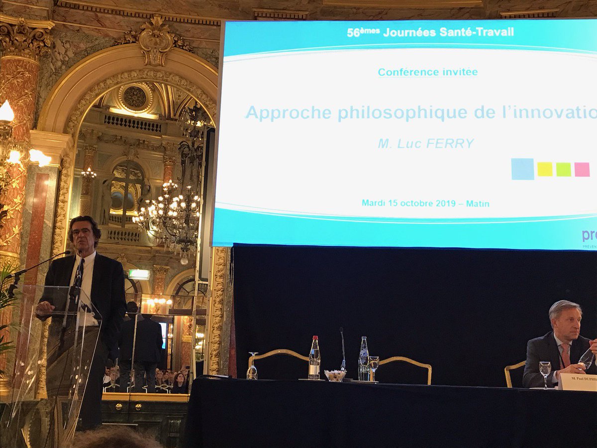 SST_24's tweet photo. L'approche philosophique de l'innovation, conférence d'ouverture des journées santé travail 2019 avec Luc Ferry. #presanse @presanse @PresanseNA #SanteAuTravail https://t.co/Y4u9jSJIAG