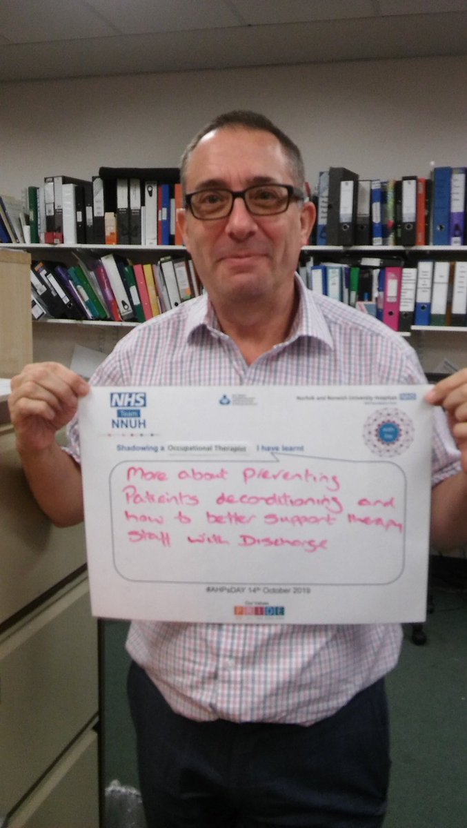Mark Shepherd shadowing an Occupational Therapist. #AHPsDay2019 #AHPs #markshepherd #nhs #managershadowing #Therapists #ot #OccupationalTherapy