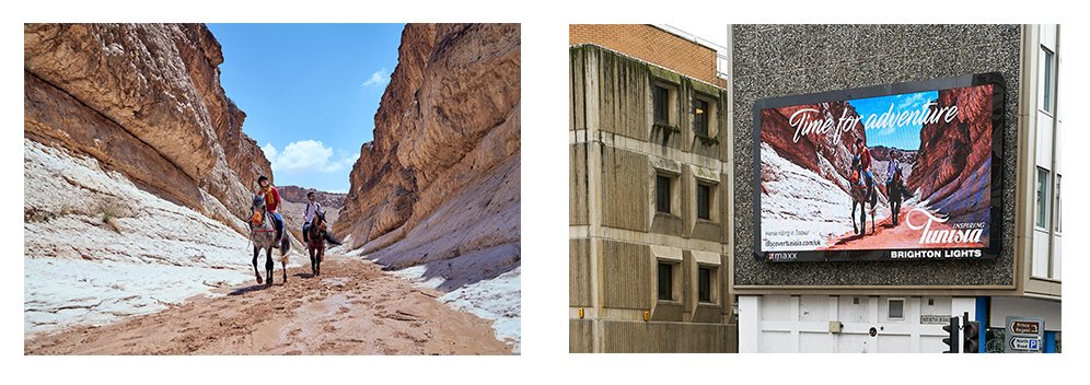 mercivisual's tweet photo. We are delighted to see some of our work by our Director and photographer Pete Webb being featured locally only a stone's throw away from our office! A great shoot in Tunisia! #Brighton #visitbrrighton #tunisia #photography #adcampaign #standout https://t.co/ieU7RW5WVi
