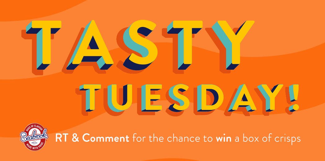 SeabrookCrisps's tweet image. It's Tasty Tuesday! #RT this post and comment with the flavour of your choice for a chance to win a box of crisps! (UK Only)